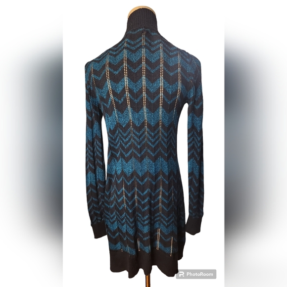 Missoni for Target Navy & Blue Zig Zag Chevron Long Cardigan Sweater - Picture 7 of 14